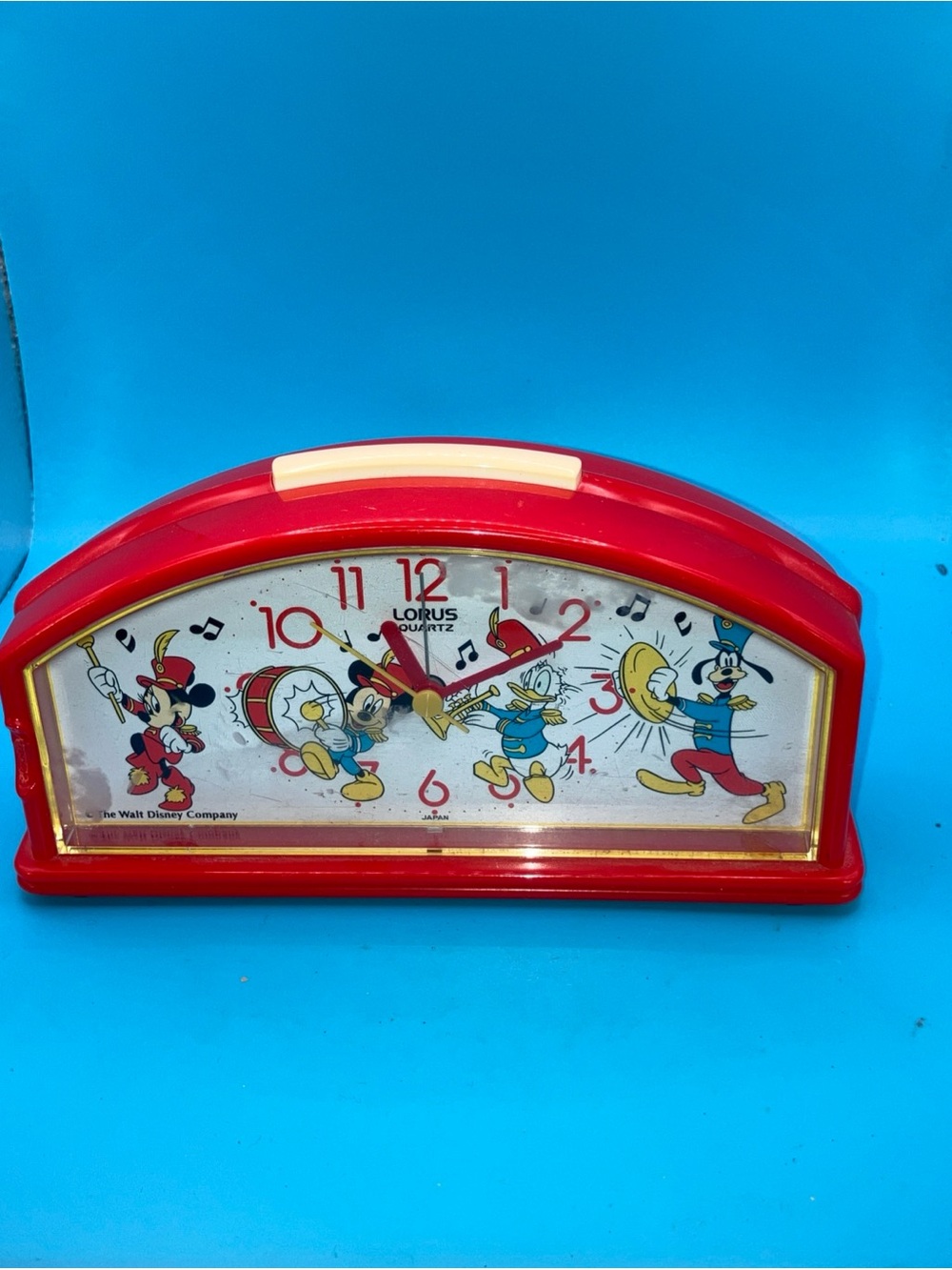 Lorus Disney Band Alarm Clock Mickey Donald Goofy Quartz Japan Works
